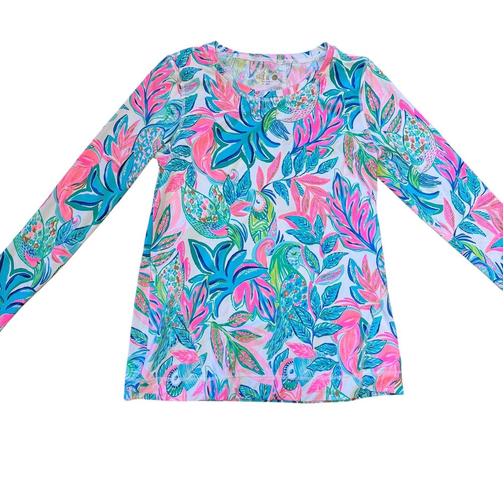 Lilly Pulitzer UPF 50+ Luxletic Renay Sunguard top "Toucan Do It Better" Size XS